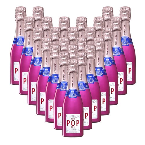 Case of 24 Bottles of Pommery Pink POP Rose 20cl – Perfect for Parties or Giveaways